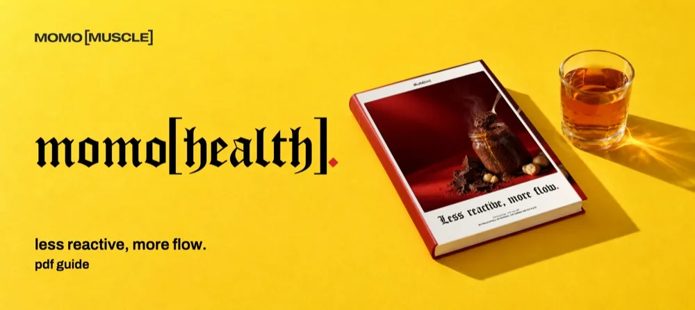 momo[health], the guide on the book, on yellow.